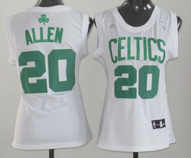 Boston Celtics #20 Ray Allen White Womens Jersey