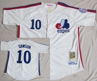Montreal Expos #10 Andre Dawson 1982 Cream Throwback Jersey 