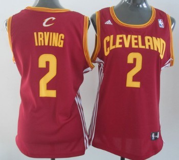 Cleveland Cavaliers #2 Kyrie Irving Red Womens Jersey