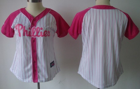 Philadelphia Phillies Blank 2012 Fashion Womens by Majestic Athletic Jersey 