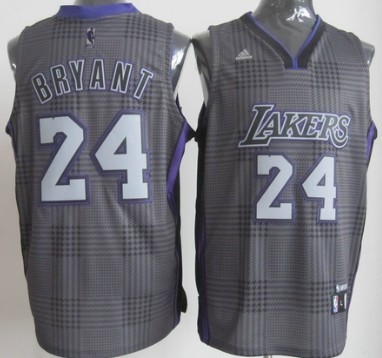Los Angeles Lakers #24 Kobe Bryant Black Rhythm Fashion Jersey 
