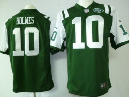 Nike New York Jets #10 Santonio Holmes Green Game Jersey