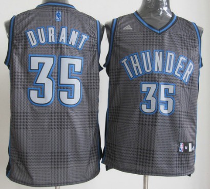 Oklahoma City Thunder #35 Kevin Durant Black Rhythm Fashion Jersey