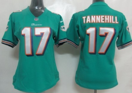 Nike Miami Dolphins #17 Ryan Tannehill Green Game Womens Jersey
