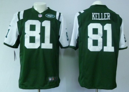 Nike New York Jets #81 Dustin Keller Green Game Jersey 