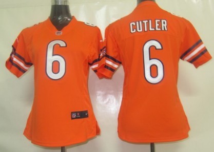 Nike Chicago Bears #6 Jay Cutler Orange Game Womens Jersey