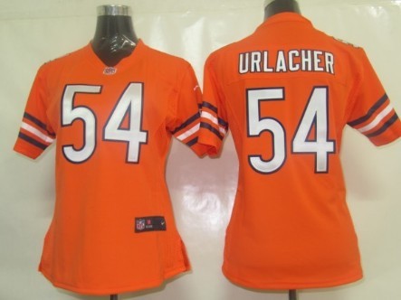 Nike Chicago Bears #54 Brian Urlacher Orange Game Womens Jersey