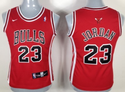 Chicago Bulls #23 Michael Jordan Red Womens Jersey 