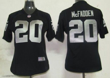 Nike Oakland Raiders #20 Darren Mcfadden Black Game Womens Jersey