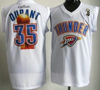 Oklahoma City Thunder #35 Kevin Durant 2012 NBA Champions White Jersey