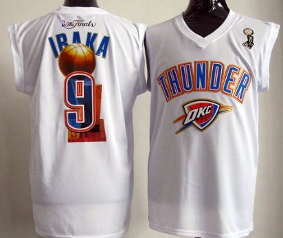 Oklahoma City Thunder #9 Serge Ibaka 2012 NBA Champions White Jersey 