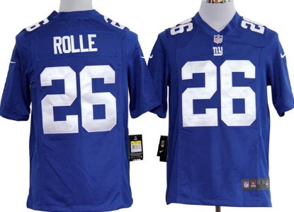 Nike New York Giants #26 Antrel Rolle Blue Game Jersey