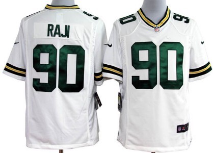 Nike Green Bay Packers #90 B. J. Raji White Game Jersey 