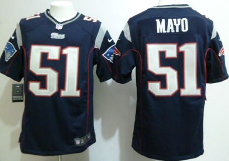 Nike New England Patriots #51 Jerod Mayo Blue Game Jersey