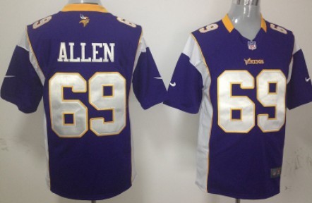 Nike Minnesota Vikings #69 Jared Allen Purple Game Jersey 