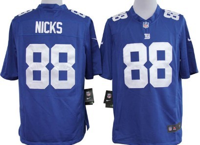 Nike New York Giants #88 Hakeem Nicks Blue Game Jersey