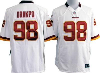Nike Washington Redskins #98 Brian Orakpo White Game Jersey 