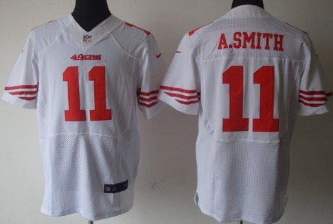 Nike San Francisco 49ers #11 Alex Smith White Elite Jersey 