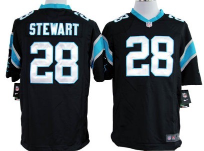 Nike Carolina Panthers #28 Jonathan Stewart Black Game Jersey 