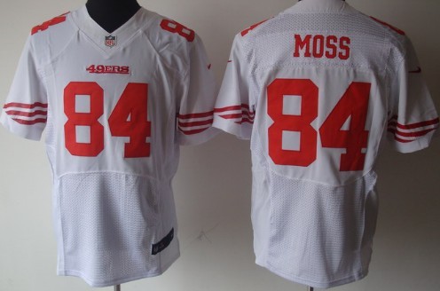 Nike San Francisco 49ers #84 Randy Moss White Elite Jersey 