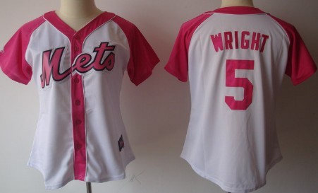New York Mets #5 David Wright 2012 Fashion Womens by Majestic Athletic Jersey