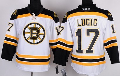 Boston Bruins #17 Milan Lucic White Kids Jersey 