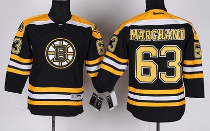 Boston Bruins #63 Brad Marchand Black Kids Jersey 