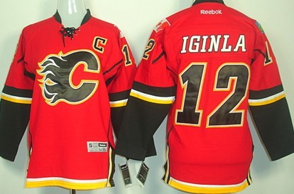 Calgary Flames #12 Jarome Iginla Red Kids Jersey