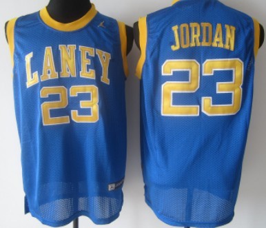 Emsley A. Laney High School #23 Michael Jordan Blue Jersey