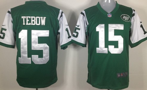 Nike New York Jets #15 Tim Tebow Green Game Jersey 