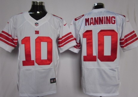 Nike New York Giants #10 Eli Manning White Elite Jersey