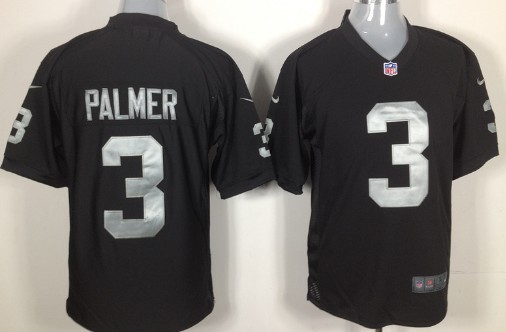 Nike Oakland Raiders #3 Carson Palmer Black Game Jersey 