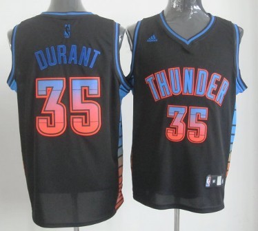 Oklahoma City Thunder #35 Kevin Durant 2012 Vibe Black Fashion Jersey 