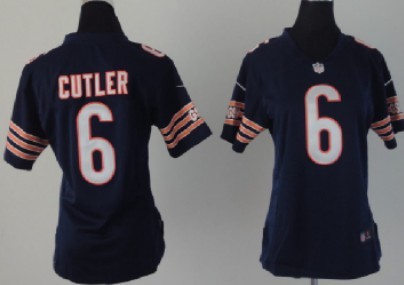 Nike Chicago Bears #6 Jay Cutler Blue Game Womens Jersey