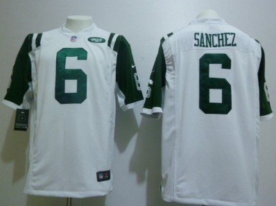 Nike New York Jets #6 Mark Sanchez White Game Jersey 