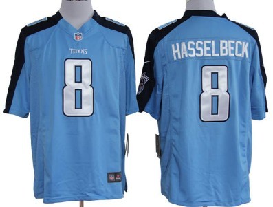 Nike Tennessee Titans #8 Matt Hasselbeck Light Blue Game Jersey 