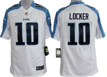 Nike Tennessee Titans #10 Jake Locker White Game Jersey 