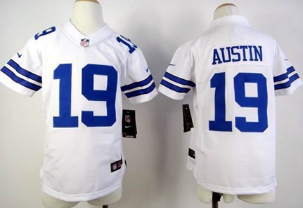 Nike Dallas Cowboys #19 Miles Austin White Game Kids Jersey