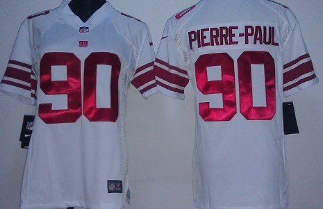 Nike New York Giants #90 Jason Pierre-Paul White Game Womens Jersey