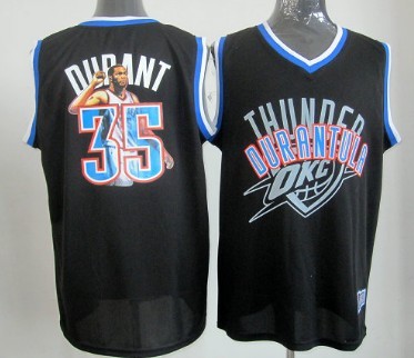 Oklahoma City Thunder #35 Kevin Durant Black Notorious Fashion Jersey