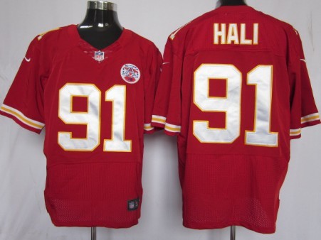Nike Kansas City Chiefs #91 Tamba Hali Red Elite Jersey 