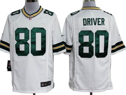 Nike Green Bay Packers #80 Donald Driver White Game Jersey 