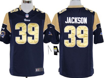 Nike St. Louis Rams #39 Steven Jackson Navy Blue Game Jersey 