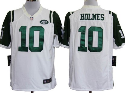 Nike New York Jets #10 Santonio Holmes White Game Jersey 