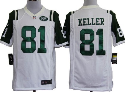 Nike New York Jets #81 Dustin Keller White Game Jersey 
