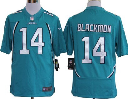 Nike Jacksonville Jaguars #14 Justin Blackmon Green Game Jersey