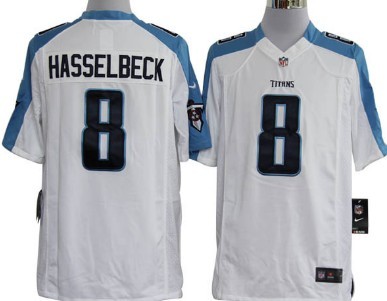 Nike Tennessee Titans #8 Matt Hasselbeck White Game Jersey 