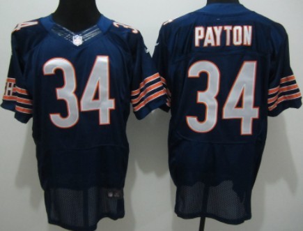 Nike Chicago Bears #34 Walter Payton Blue Elite Jersey 