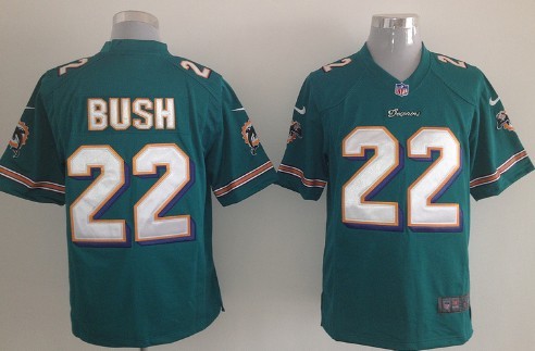 Nike Miami Dolphins #22 Reggie Bush Green Game Jersey