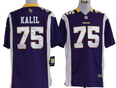 Nike Minnesota Vikings #75 Matt Kalil Purple Game Jersey 